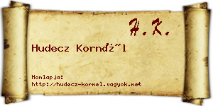 Hudecz Kornél névjegykártya