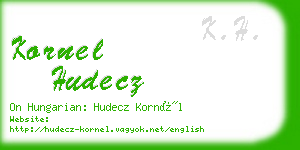 kornel hudecz business card